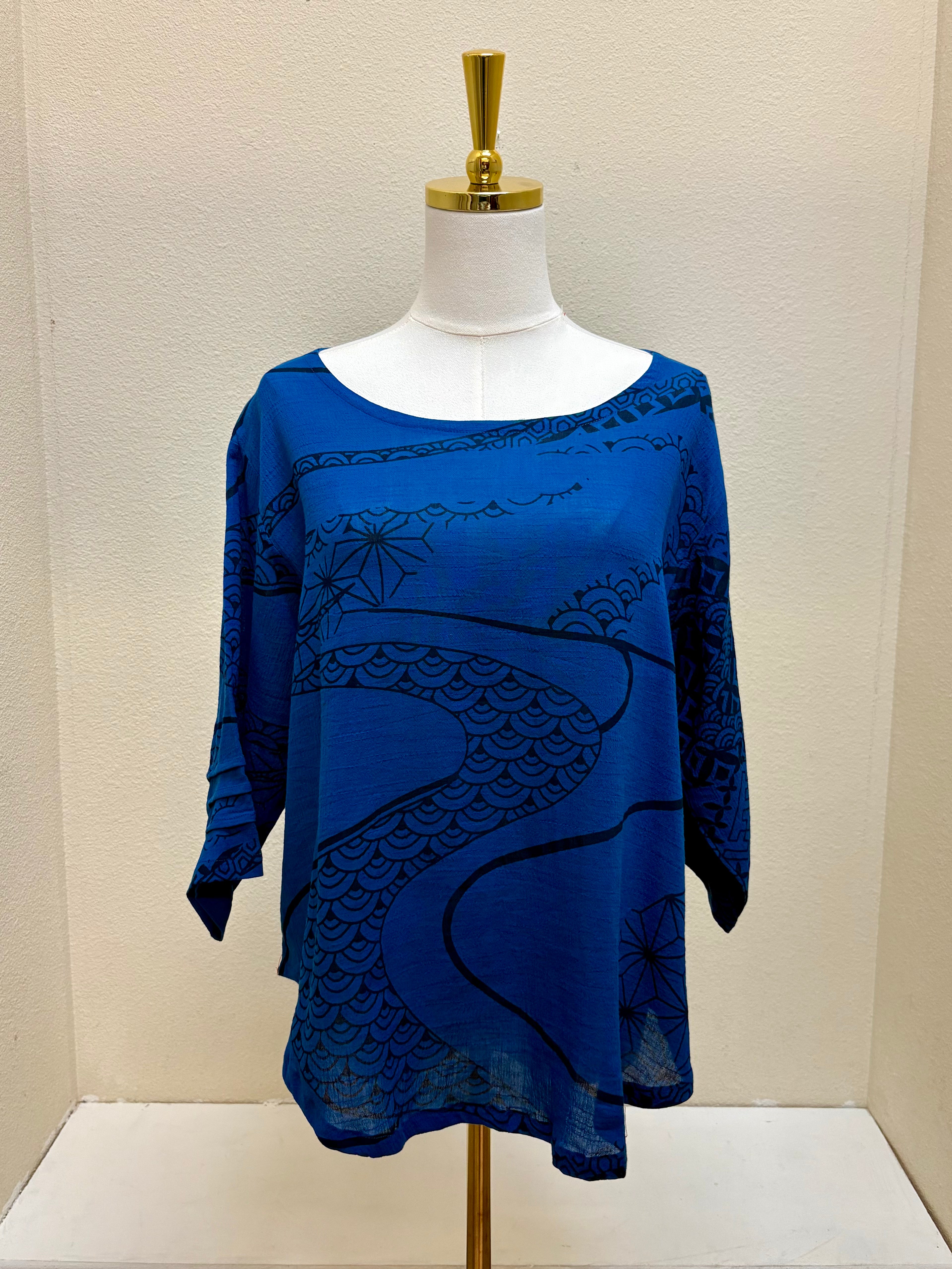 Yasuko Essential Blouse - KW-176 - Indigo