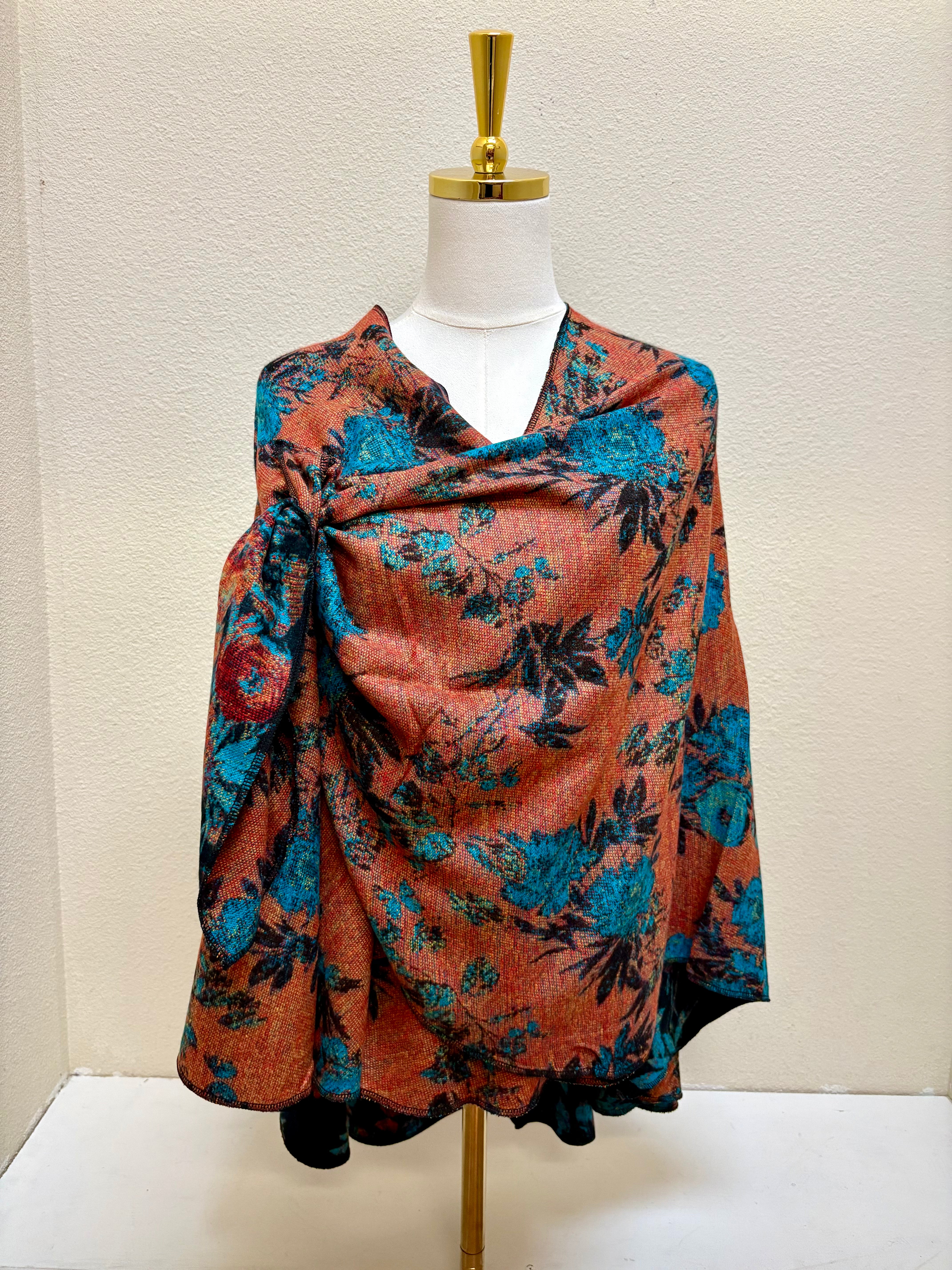 Rapti Cashmere Buckle Shawl - PRINT 85
