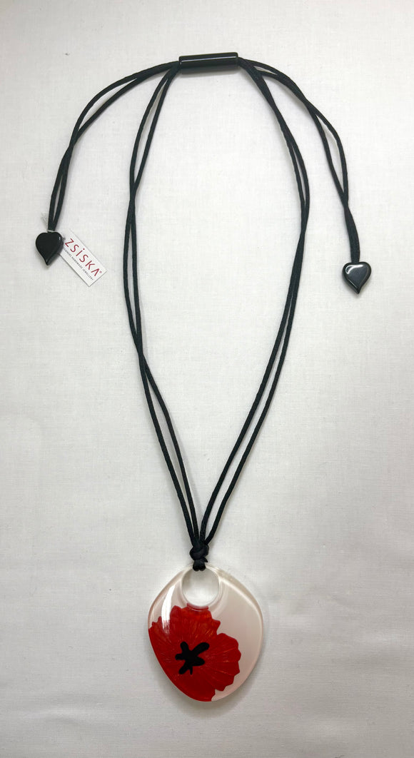 ZSISKA Red Baila Pendant Necklace