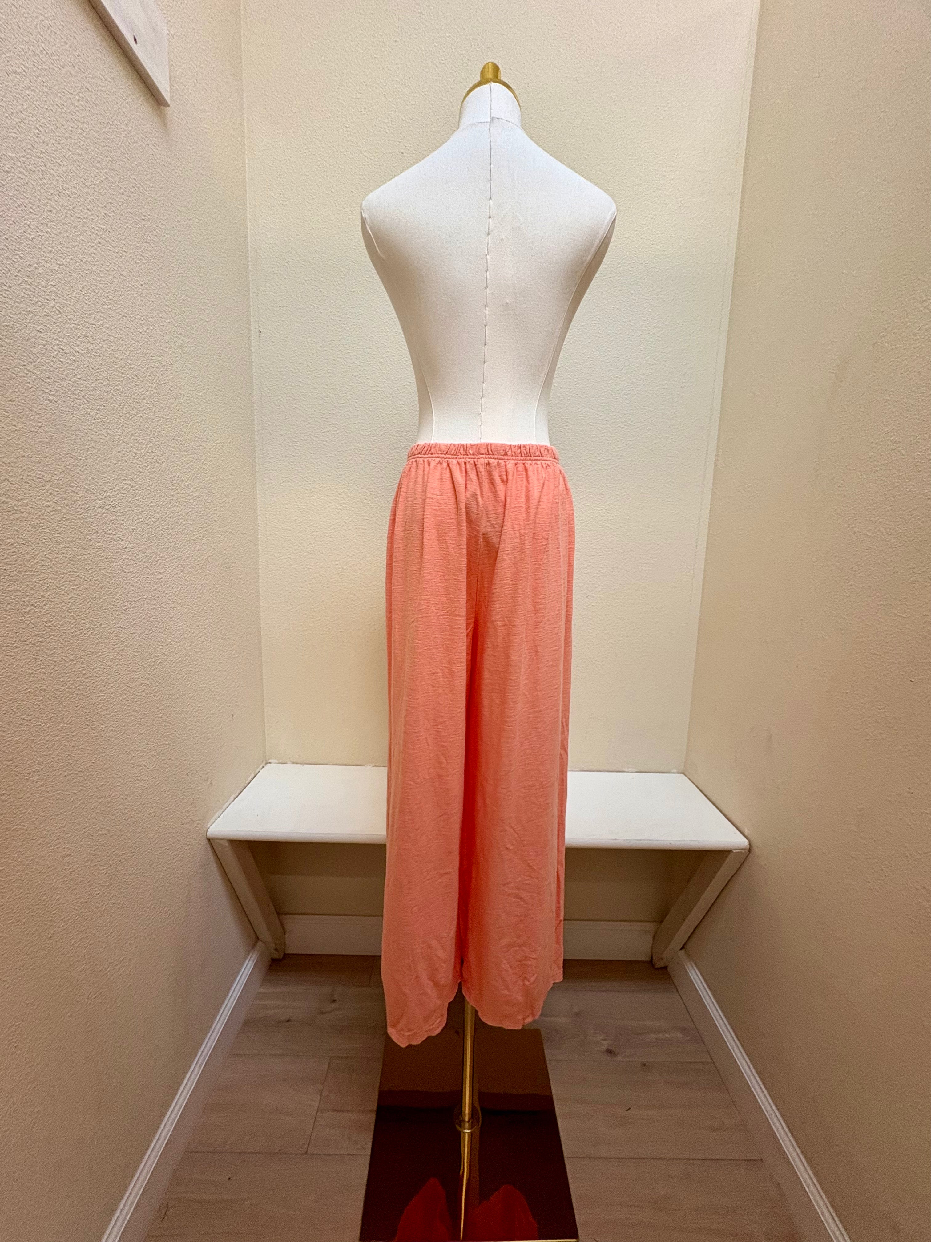 CUT LOOSE Linen Cotton Jersey Cropped Pant W/ Darts - 5012088 - TANDOORI