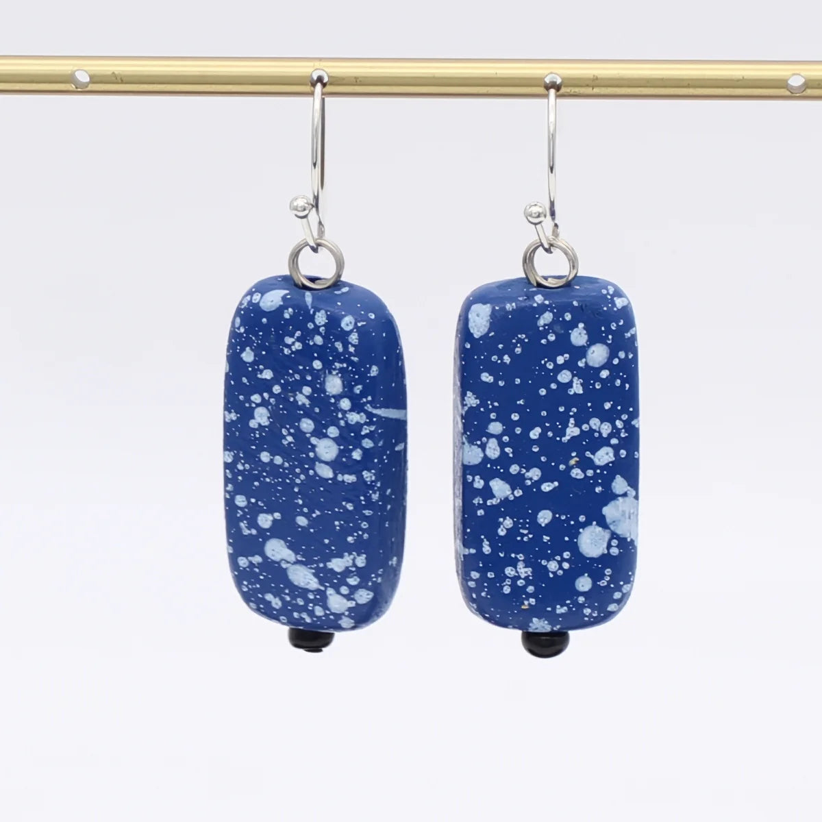 SYLCA Blue and Black Monroe Dangle Earrings