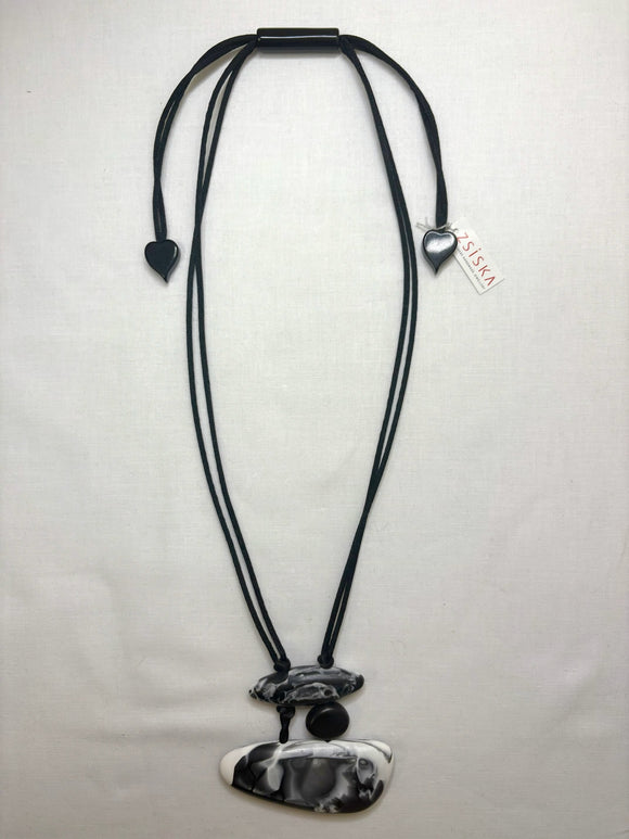 ZSISKA Kamo Black Pendant Necklace