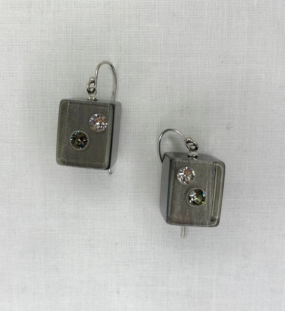 ZSISKA Bliss Luxx Anthracite Crystal Earring