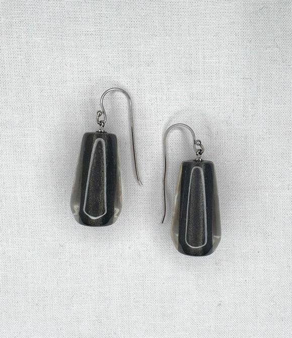 ZSISKA Translucent Charcoal Dangle Earring