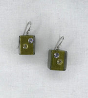 ZSISKA Bliss Luxx Olive Green Crystal Earring