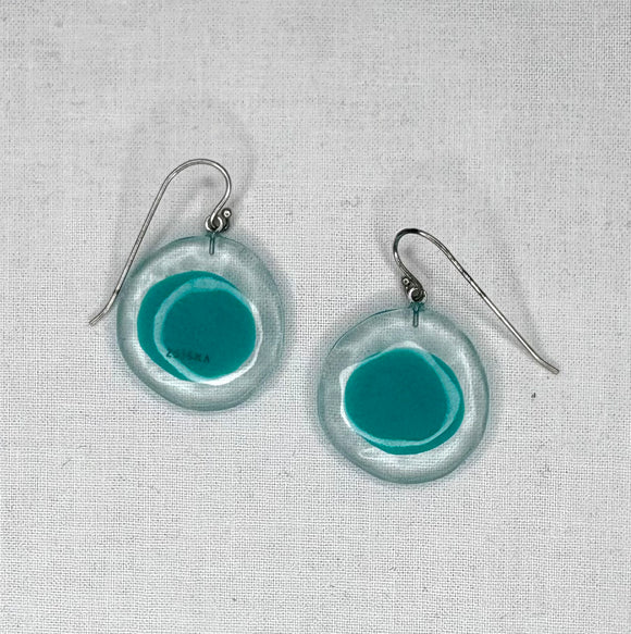 ZSISKA Prue Flora Turquoise Disc Earring