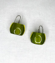 ZSISKA Metallic Green Round Earring