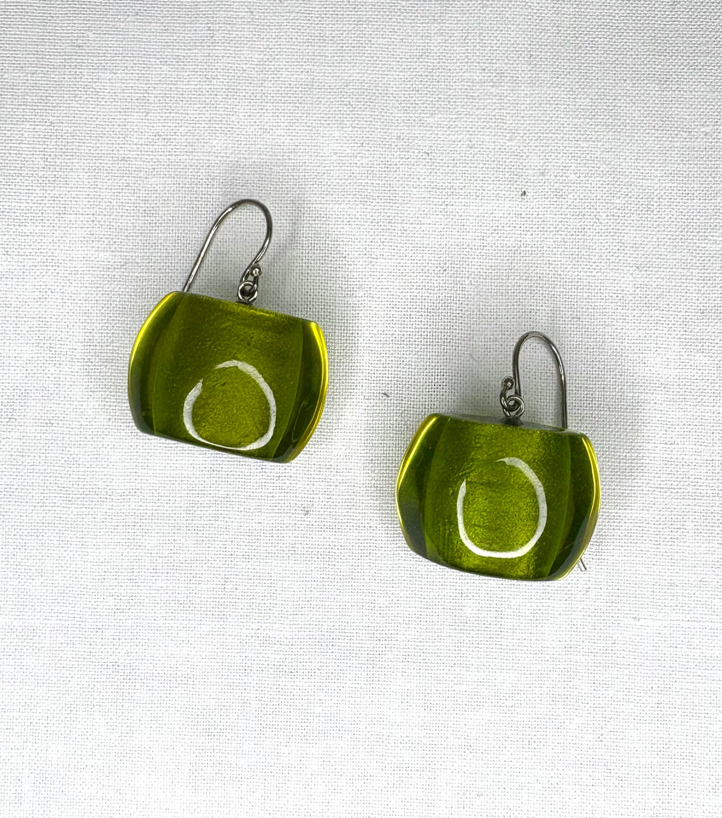 ZSISKA Metallic Green Round Earring