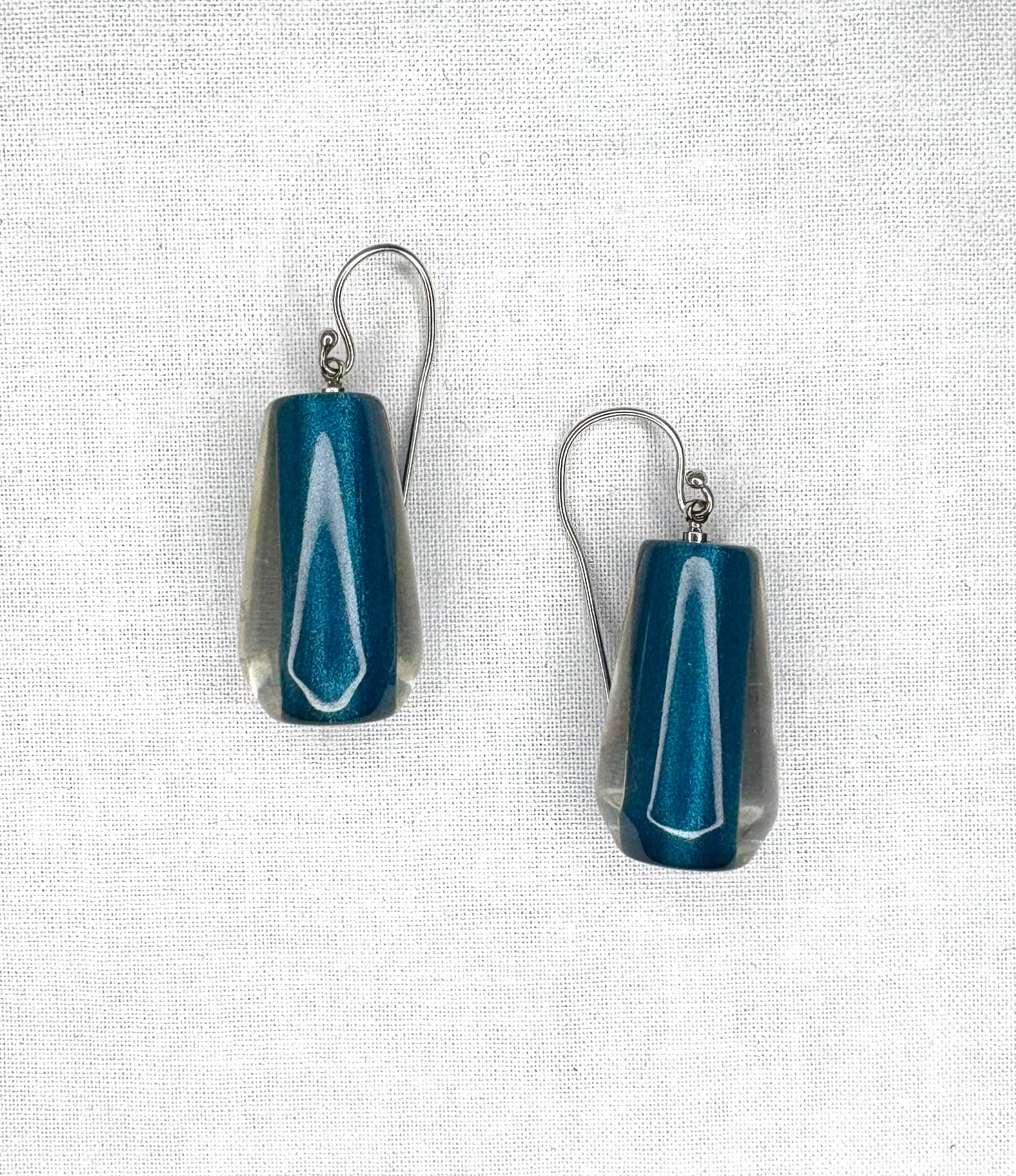 ZSISKA Translucent Teal Dangle Earring