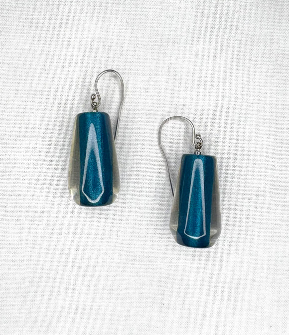 ZSISKA Translucent Teal Dangle Earring