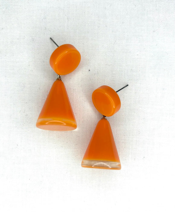 ZSISKA Orange Cone Layered Earring