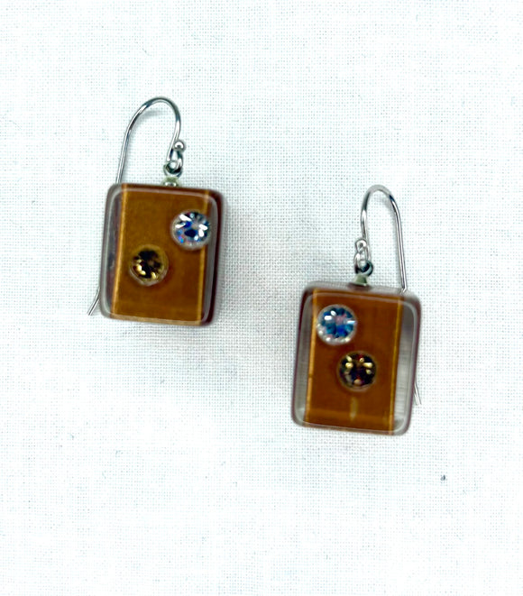 ZSISKA Bliss Luxx Cognac Crystal Earring