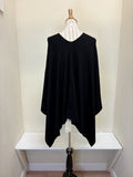 Dolma Cashmere Poncho - BLACK