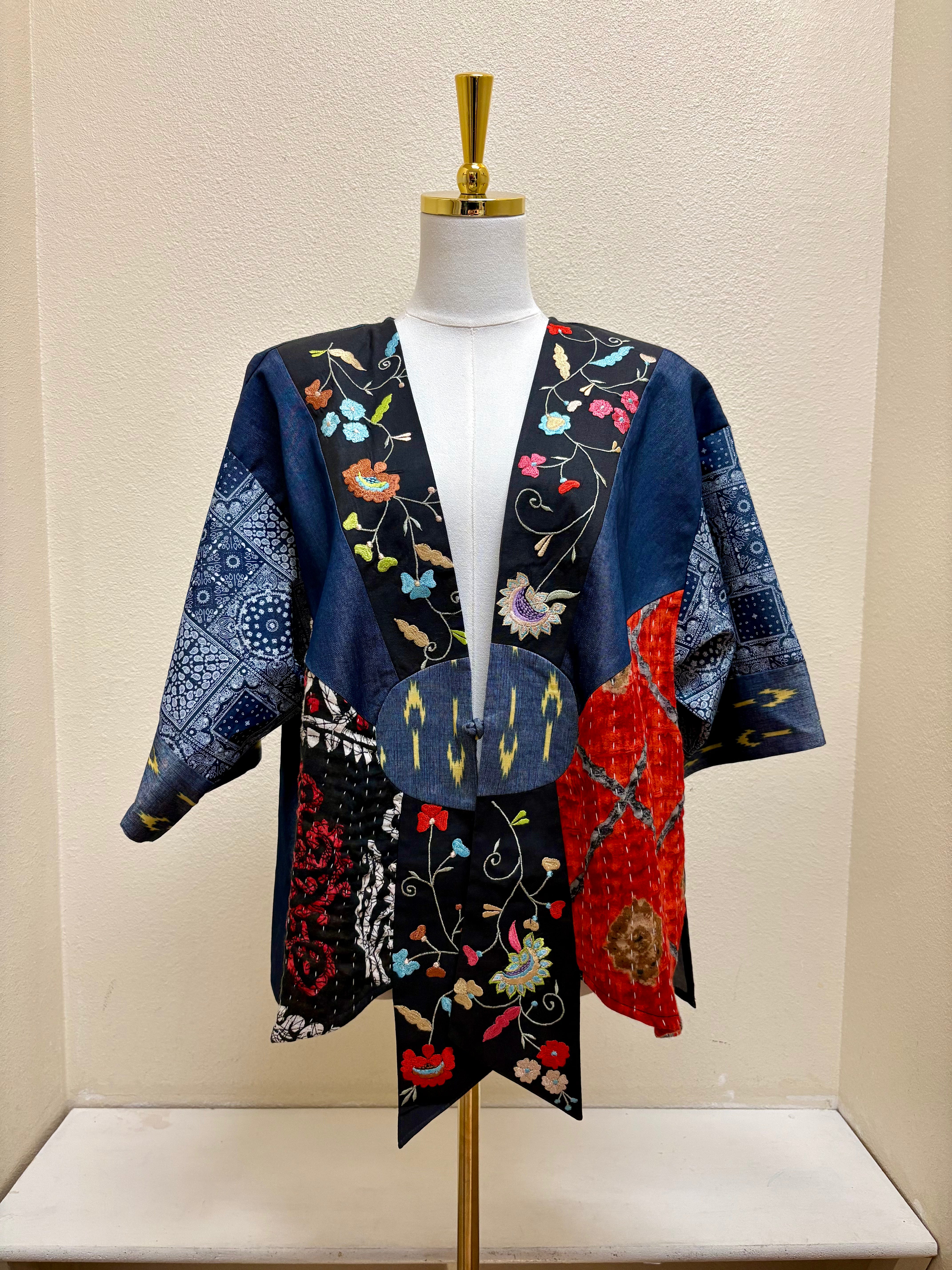 Sterling Style Frog Closure Jacket - 6242J Denim/Multi