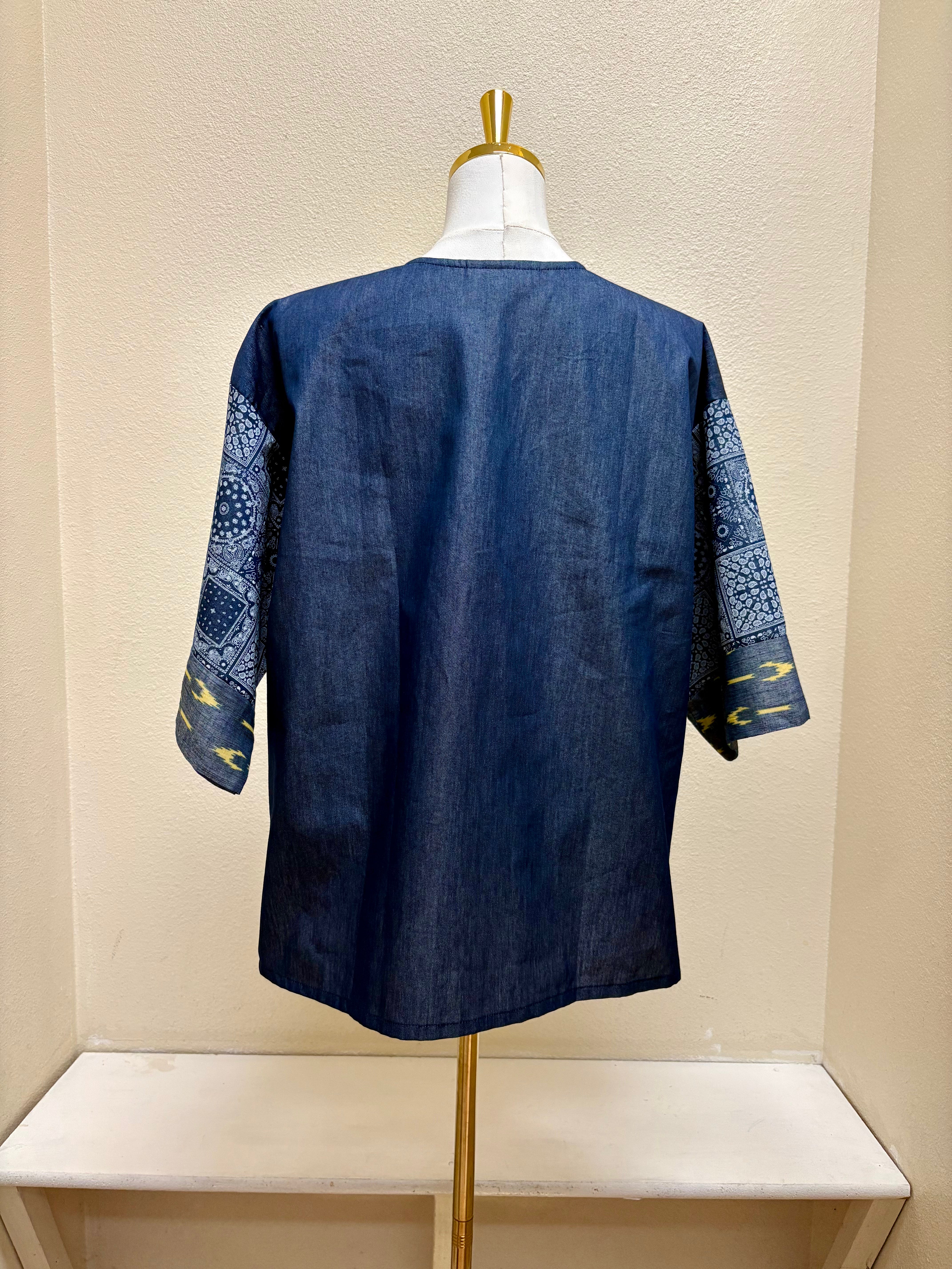 Sterling Style Frog Closure Jacket - 6242J Denim/Multi