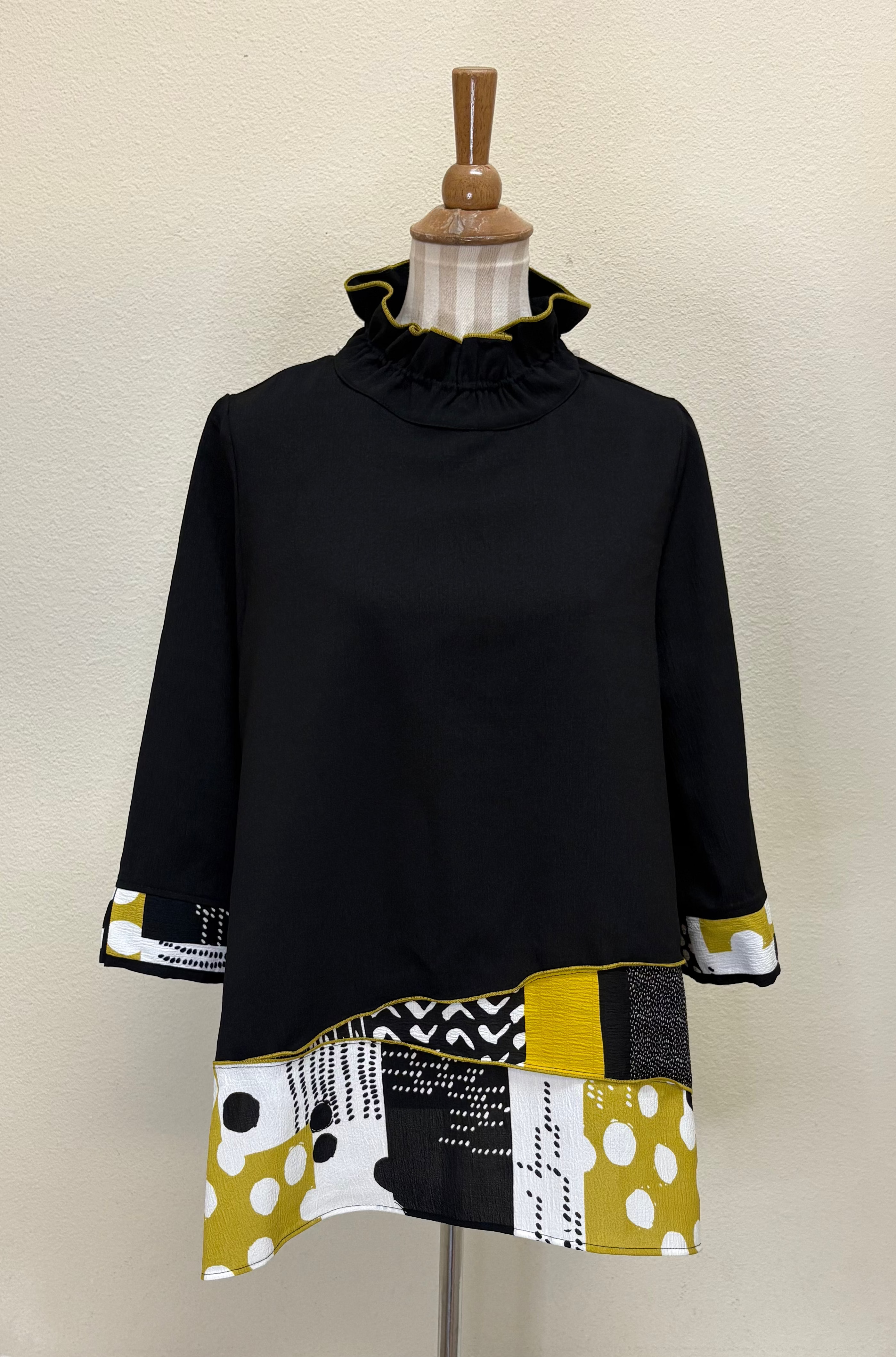 Moonlight Polka Dot High Neck Tunic - 4058