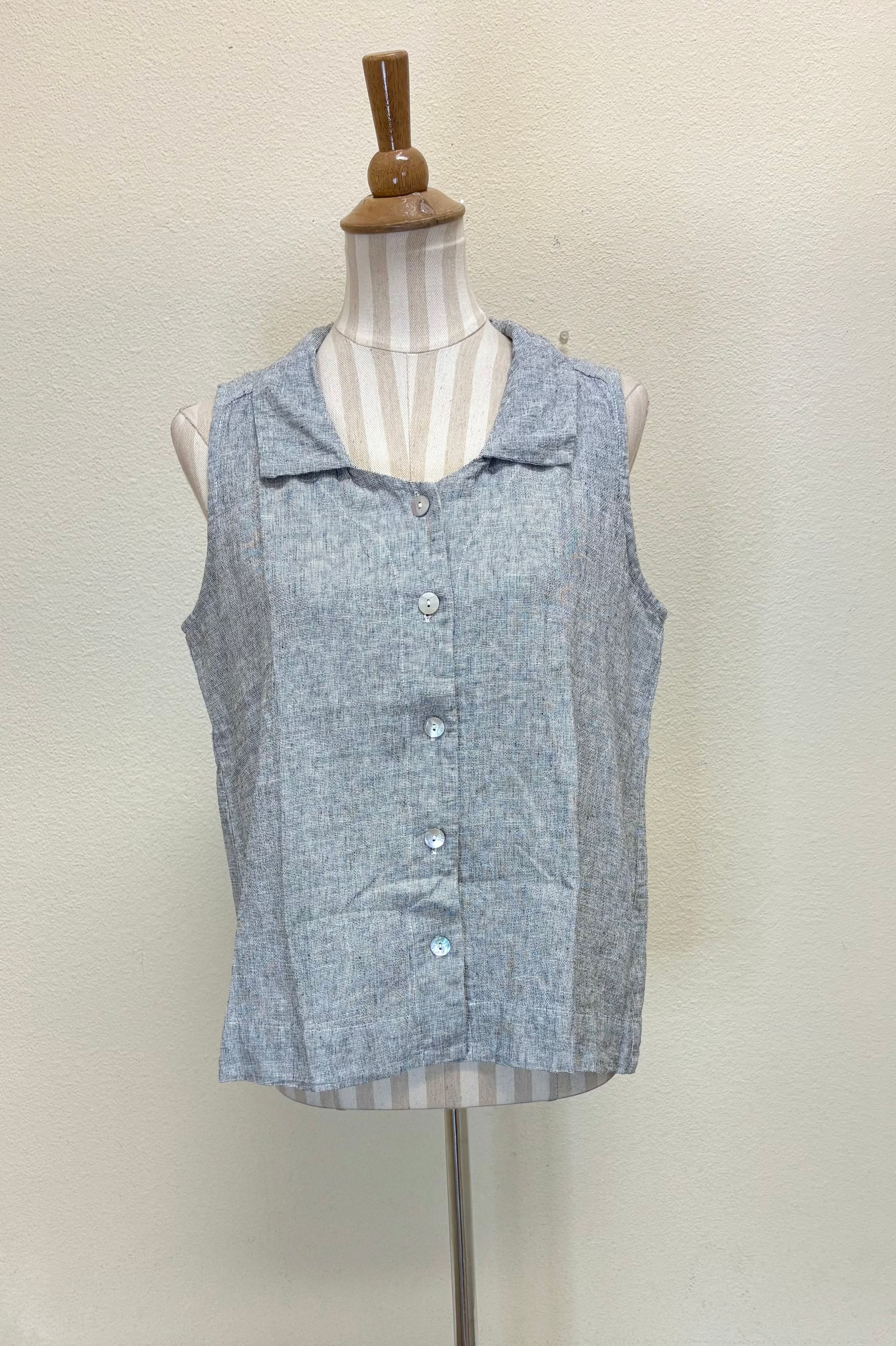 CUT LOOSE Crosshatch Sleeveless Shirt - 4195865