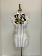 TAKARA Art Deco Clamshell Kinetics Necklace - CL45