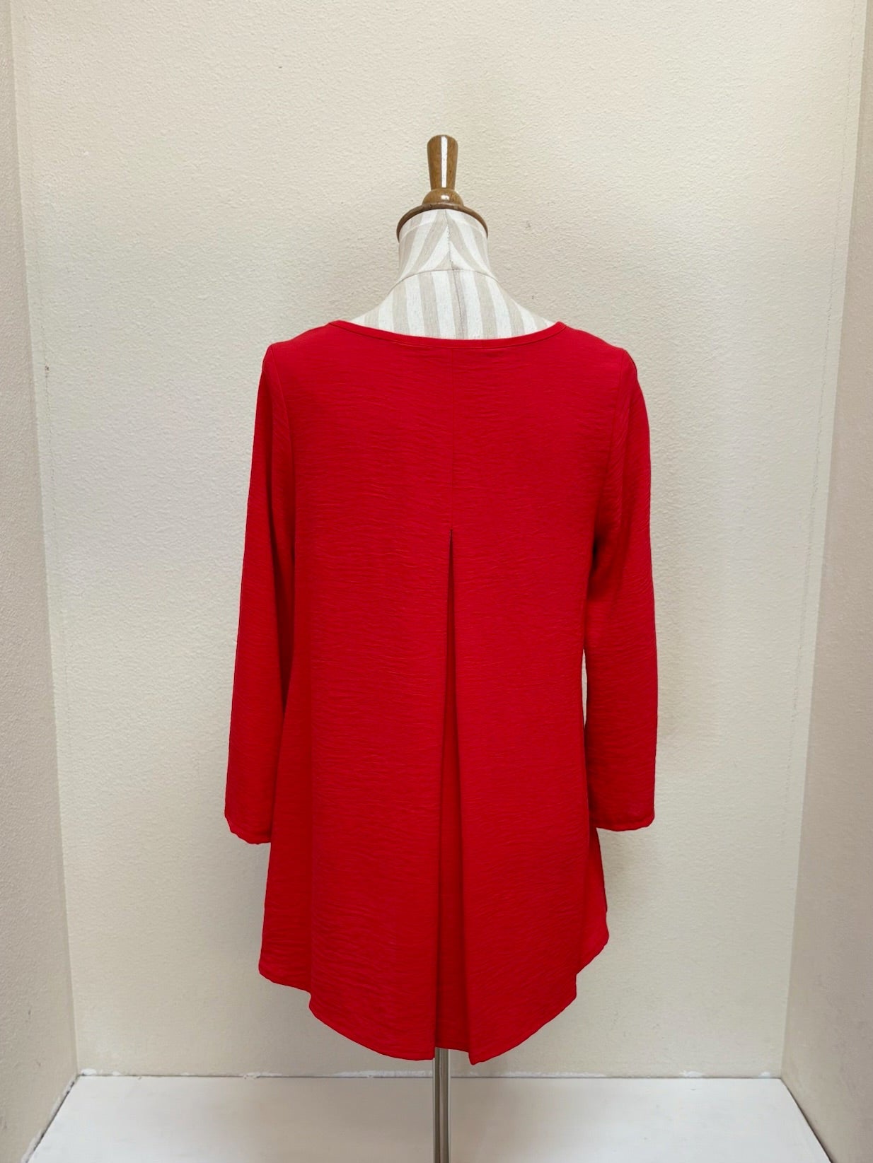 Sydney Project Bonnie Round Neck Long Sleeves w/ Buttons Top - AFT1050 - RED
