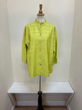 Ali Miles Woven Textured Button Front Tunic - A15321BM - CITRON - L ONLY