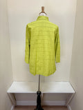 Ali Miles Woven Textured Button Front Tunic - A15321BM - CITRON - L ONLY