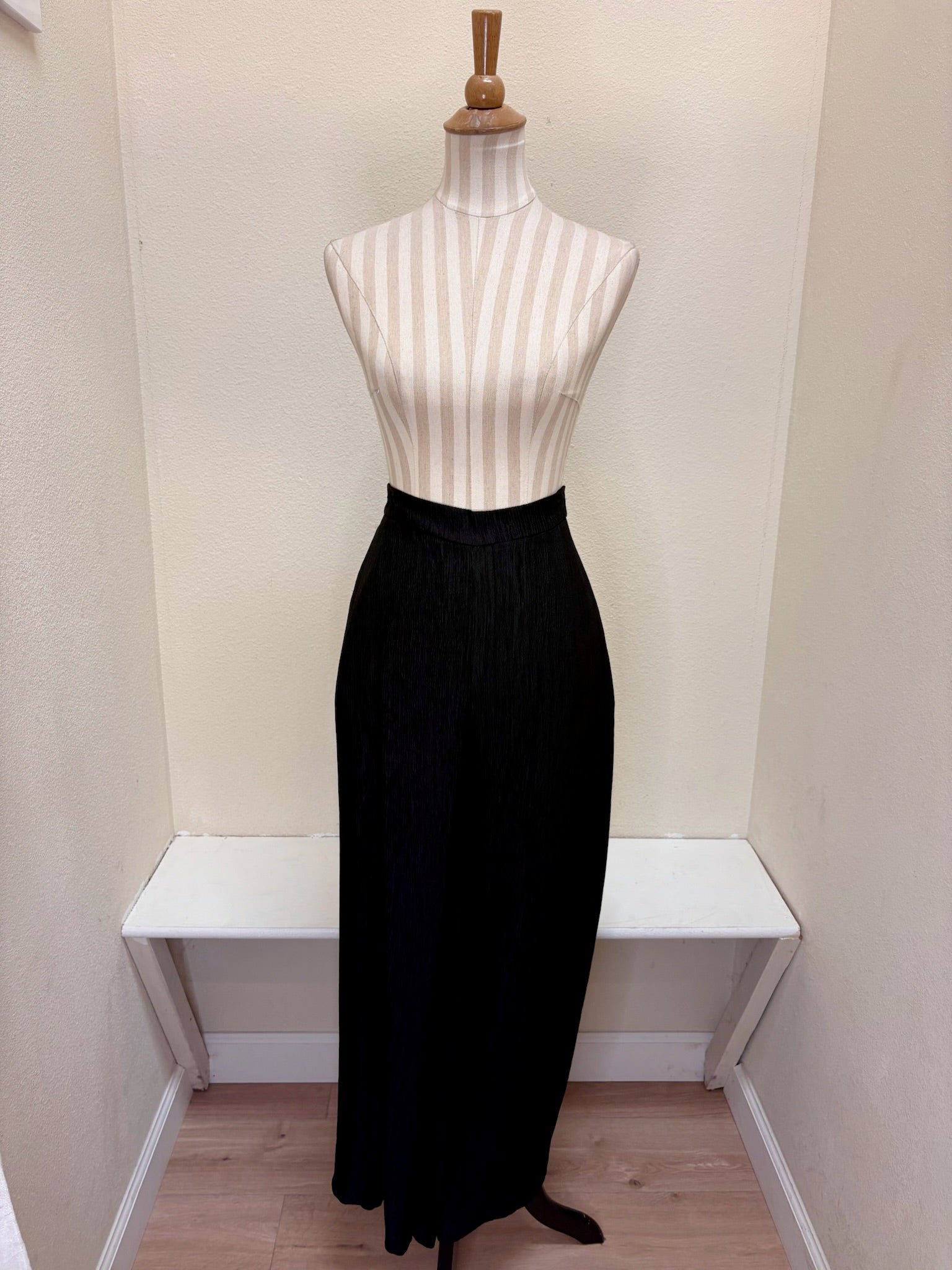 DAMEE WIDE LEG CRINKLE PANTS - 1223-BLK - XL ONLY