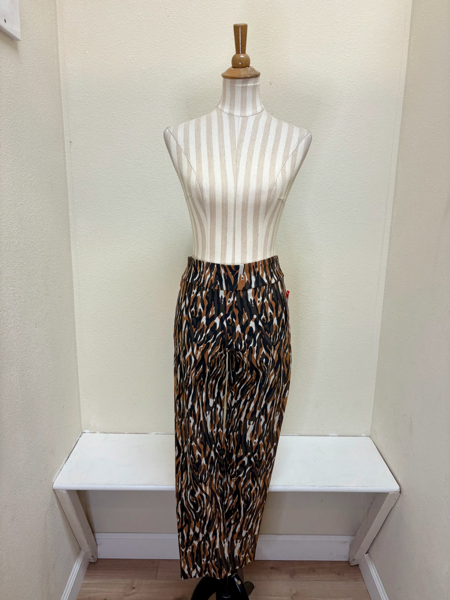 Krazy Larry Pants - BROWN ZEBRA PRINT - SIZE 6 ONLY