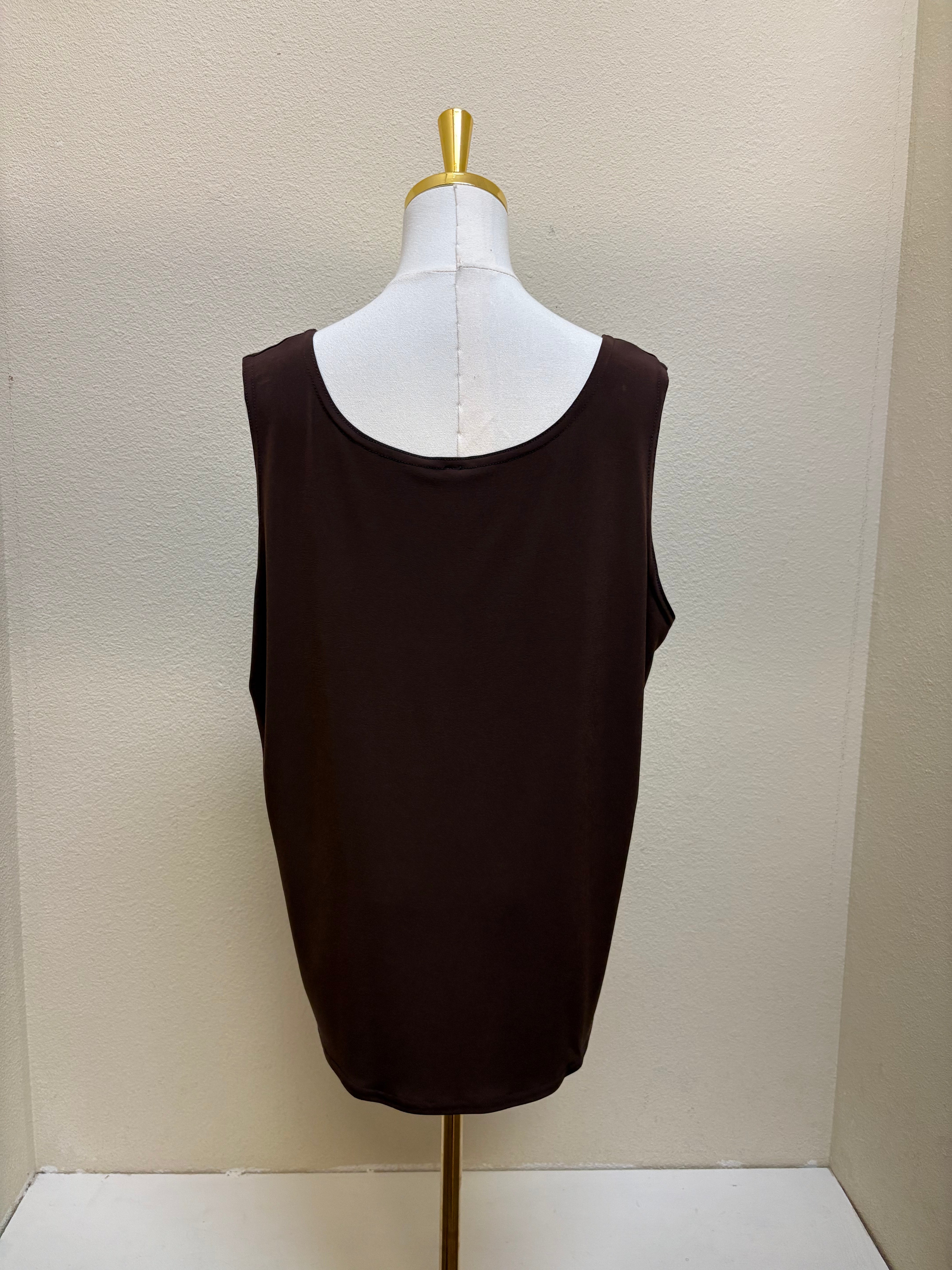 IC COLLECTION Pant - 7760TP- BROWN - TANK