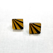 ZSISKA Bliss Black Gold Stripe Glitz Earring