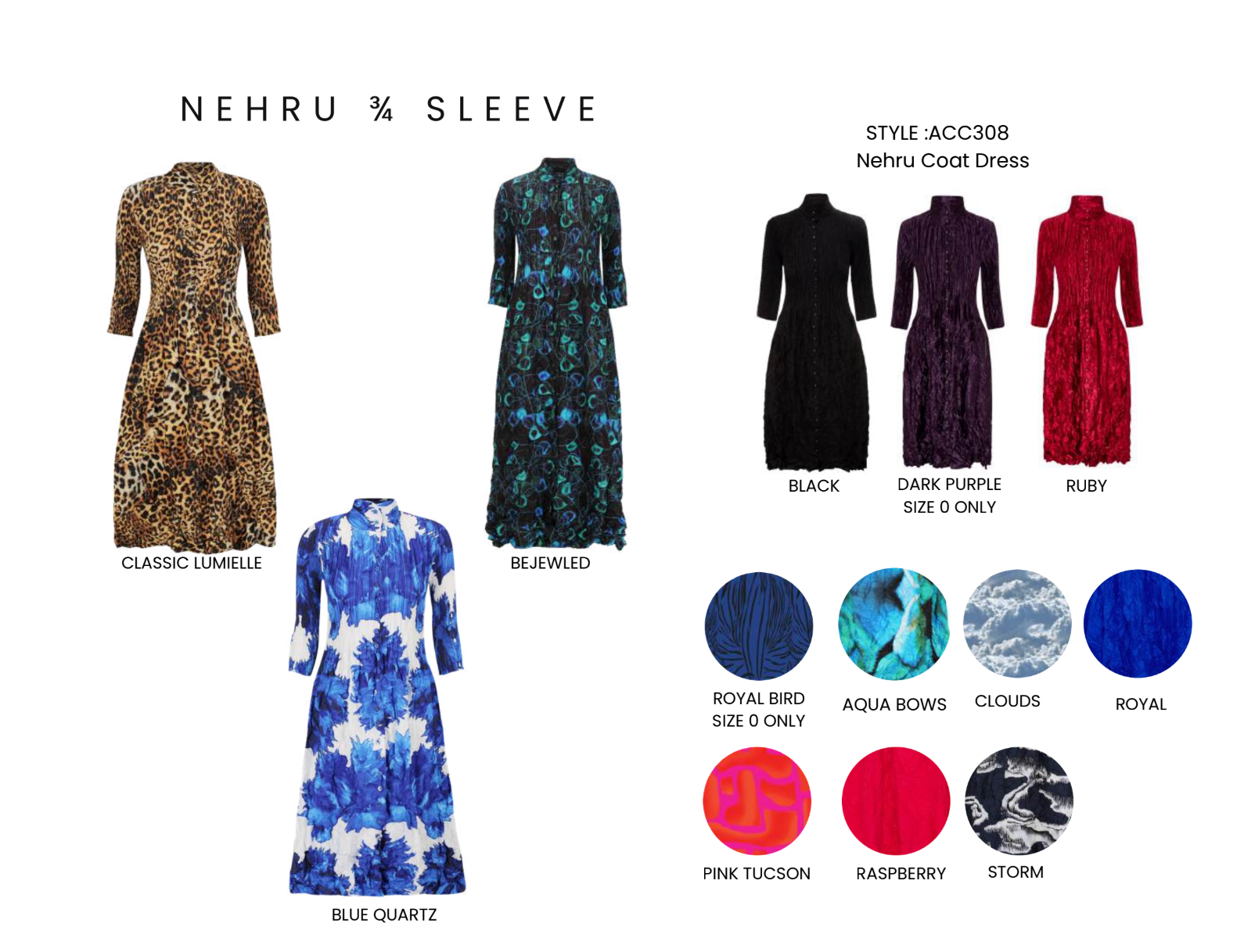 Alquema Nehru Coat Dress - RASPBERRY