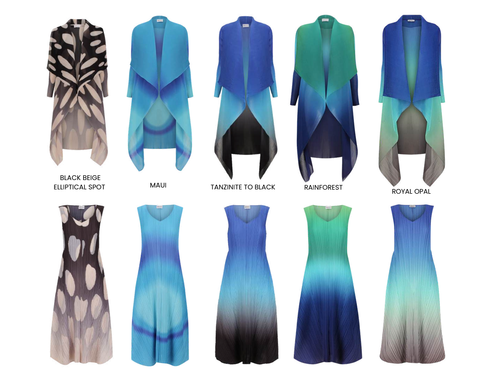 Alquema Long Collare Coat - AQUA BOWS