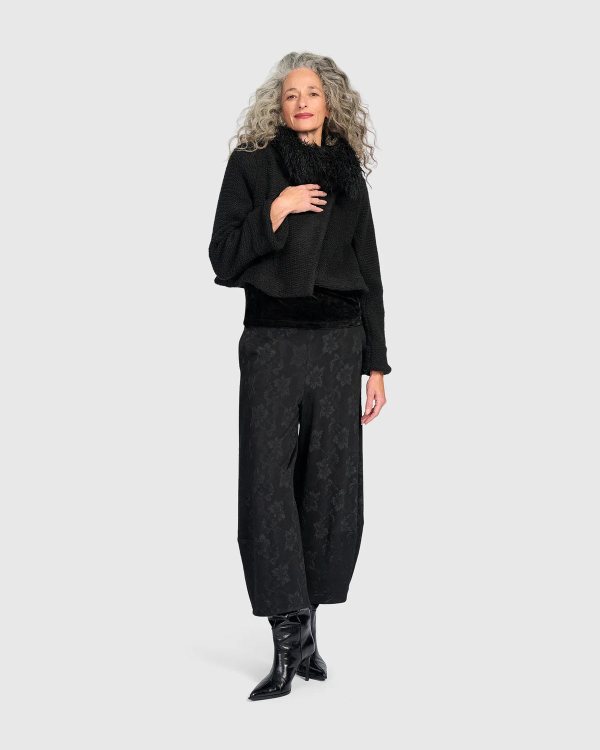 ALEMBIKA Candlewick Lantern Pants - AP722D - BLACK FLORAL