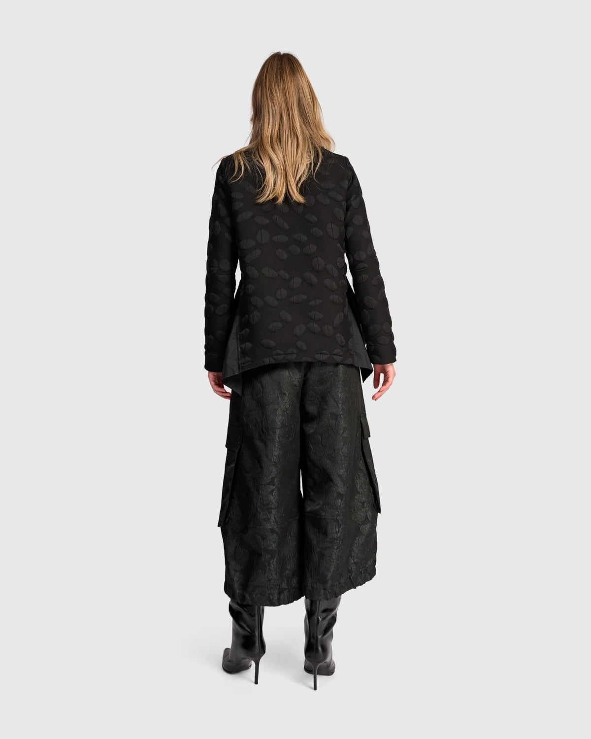 ALEMBIKA Valmont Peplum Jacket  - AJ729C - BLACK SPOTS