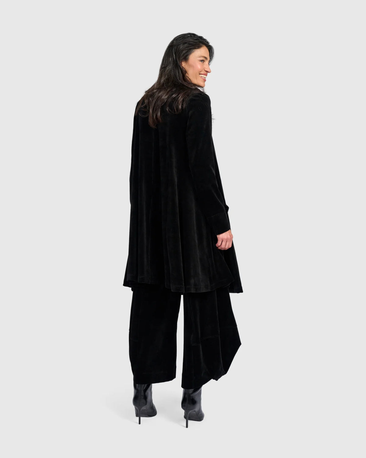 ALEMBIKA Everyday Velvet Cardigan Jacket - AJ941B - BLACK