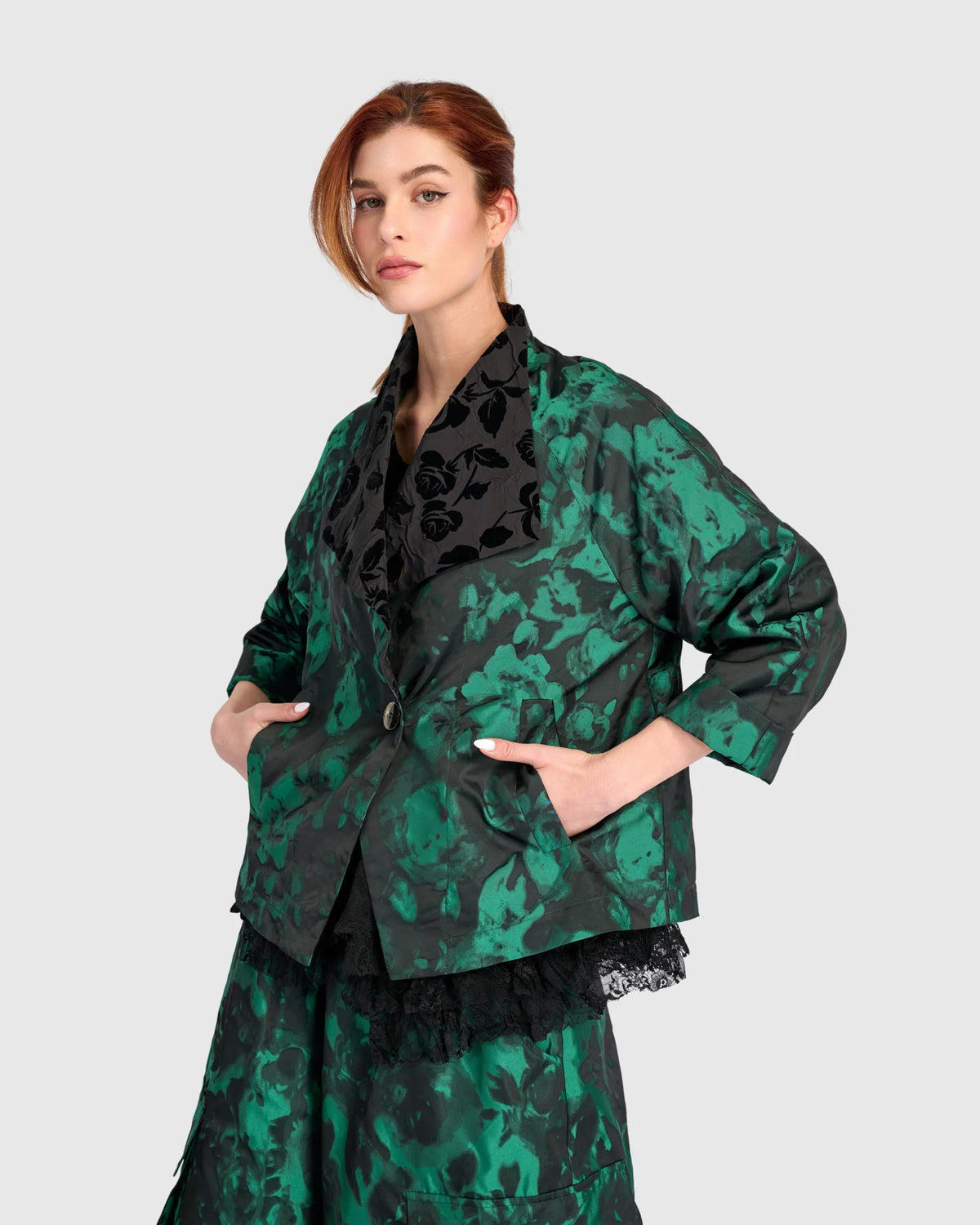 ALEMBIKA Palatial Cocktail Jacket - EJ127E - EMERALD