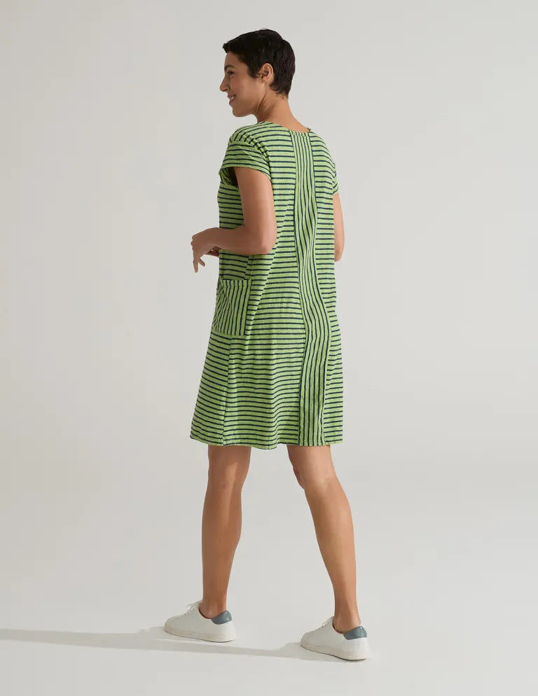 CUT LOOSE - Navy Stripe T-Shirt Dress - 5471148