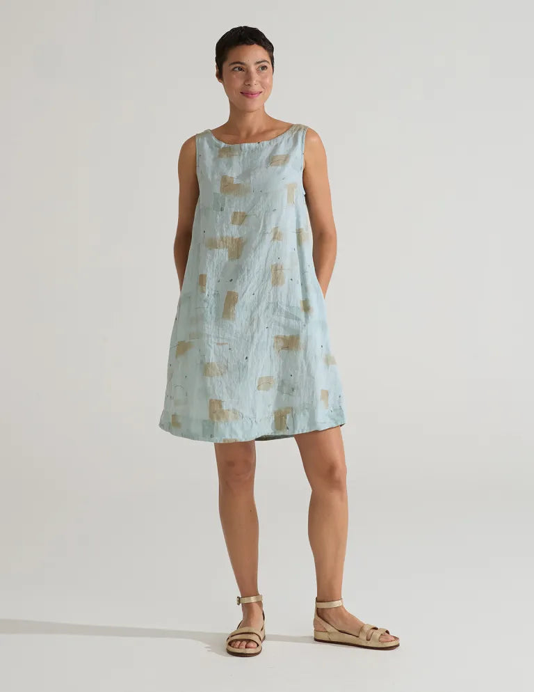 CUT LOOSE -  Brush Stroke Modern Shift Dress  - 4690337