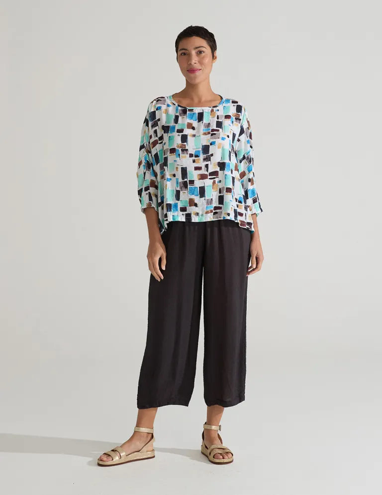 CUT LOOSE - Sea Glass O/S Crop Top - 6236511
