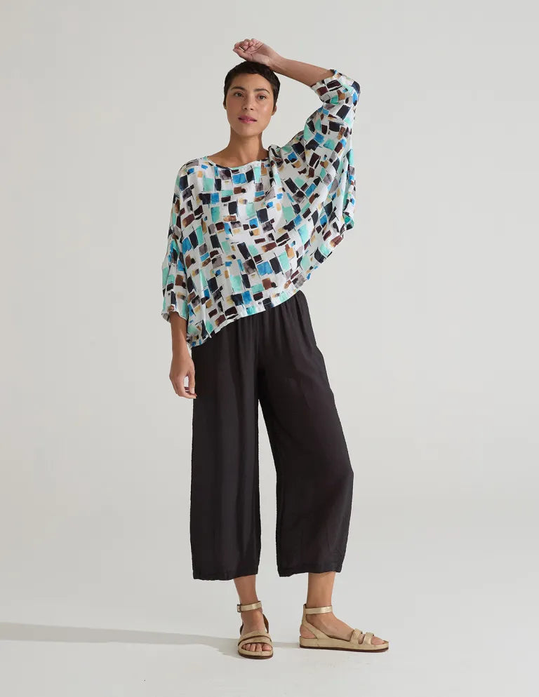 CUT LOOSE - Sea Glass O/S Crop Top - 6236511