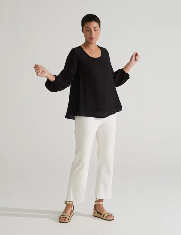 CUT LOOSE -  Rayon Parachute Balloon Slv Top - 6216229