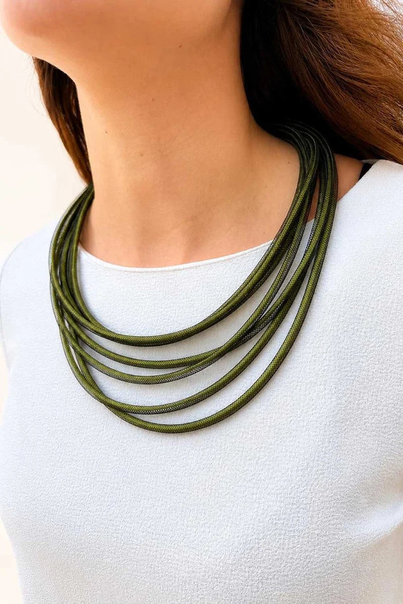 ISKIN SISTERS Life Necklace Round - LF16GN-JN - GREEN