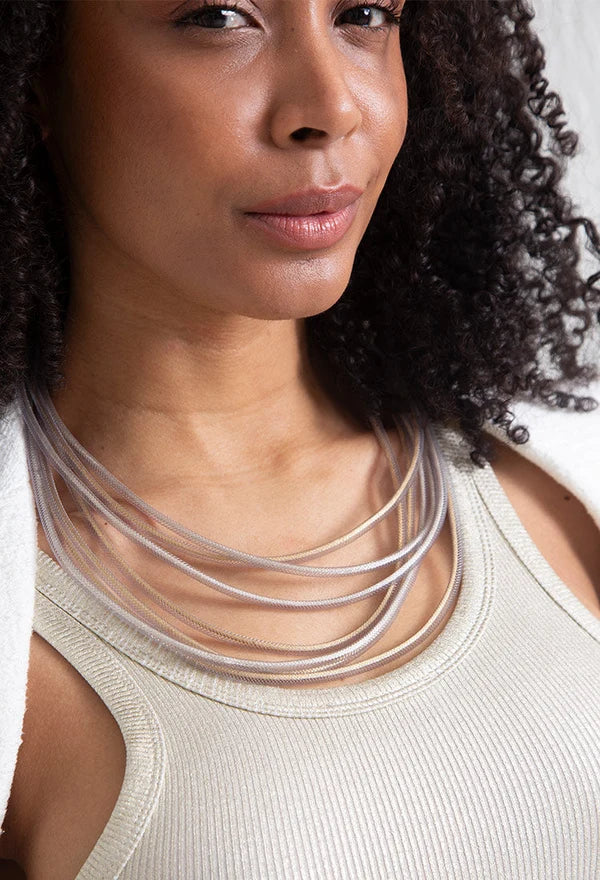 ISKIN SISTERS Life Necklace Round - LF16IG-JN - IVORY/GOLD