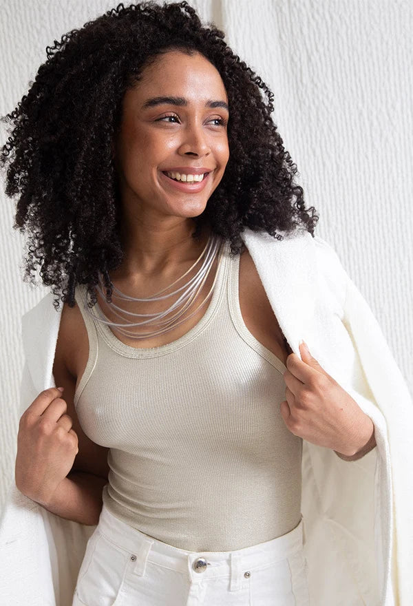 ISKIN SISTERS Life Necklace Round - LF16IG-JN - IVORY/GOLD