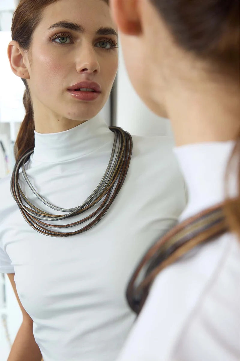 ISKIN SISTERS Life Necklace Round - LF16ME-JN - METALLICS