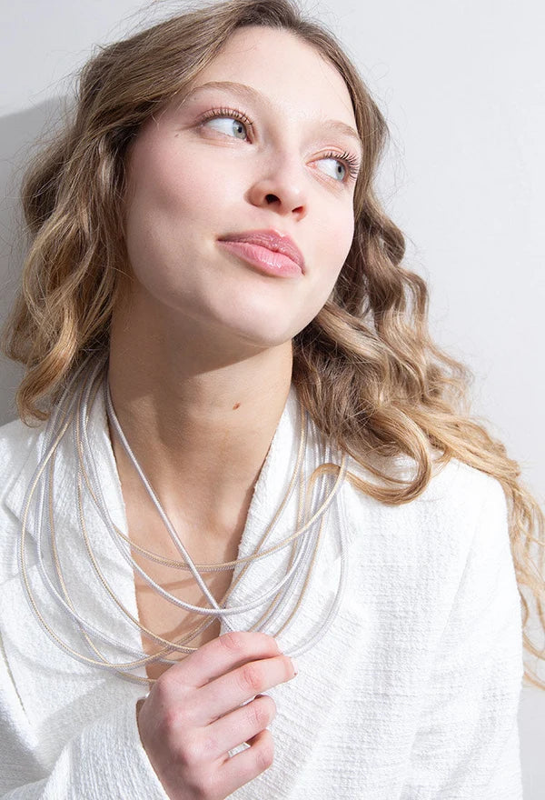 ISKIN SISTERS Life Necklace Round - LF16IG-JN - IVORY/GOLD