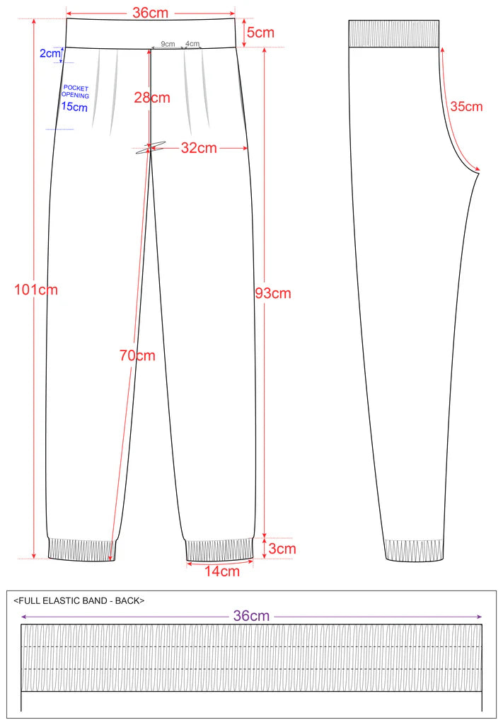 DAMEE CUFFED BOTTOM FLOWY PANTS - 1238 - MIDNIGHT
