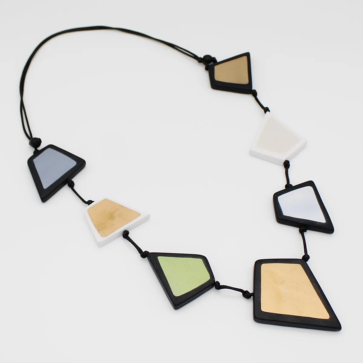SYLCA Dramatic Black Stori Statement Necklace - LS24N52 - BLACK