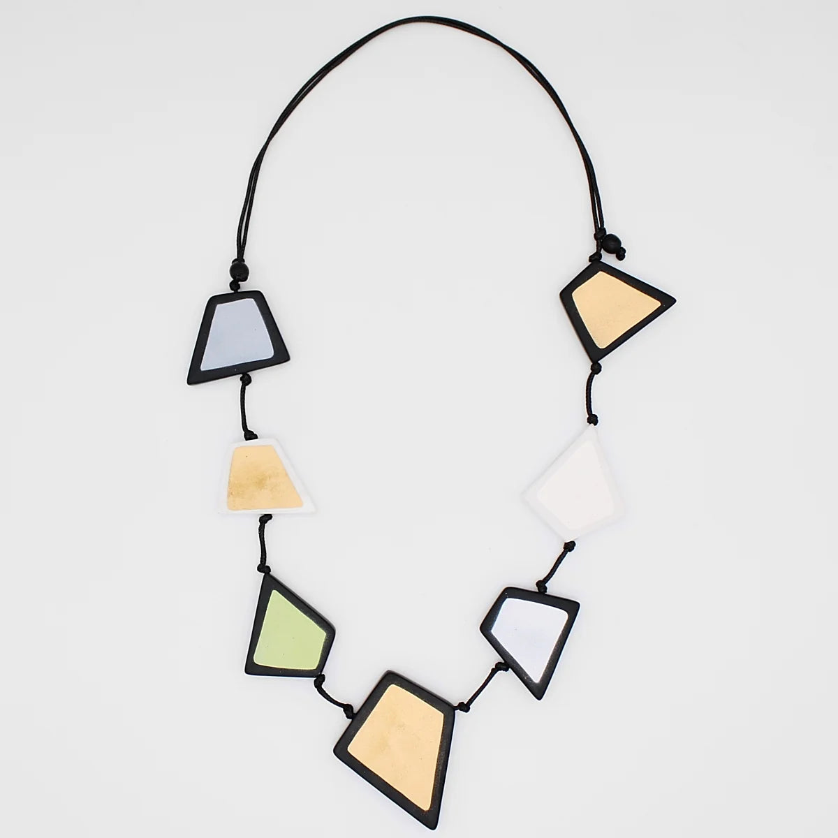 SYLCA Dramatic Black Stori Statement Necklace - LS24N52 - BLACK