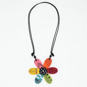 SYLCA Vibrant Garden Flower Pendant Necklace
