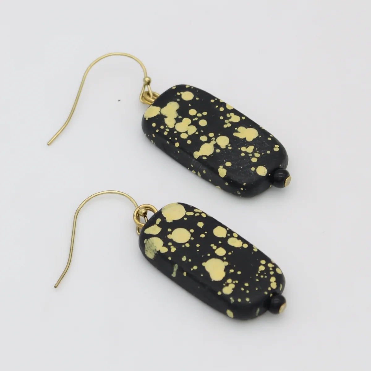 SYLCA Lime and Black Monroe Dangle Earrings